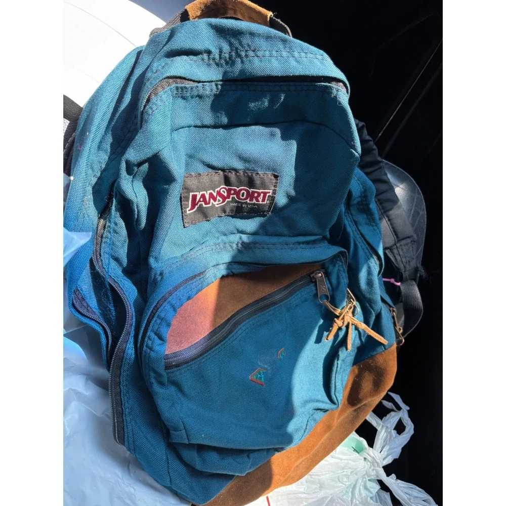 denim backpack with leather Vintage for Women Patchwork Canvas Laptop Bag Details Retreat Mini Backpack Herschel single sided Very soft and lightweight Color:Cool Grey